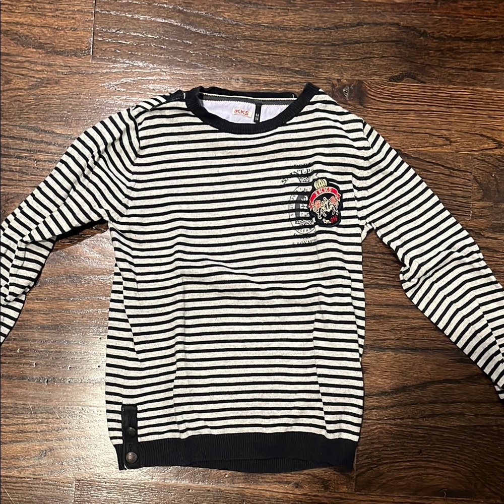 IKKS Striped Shirt with Crest Patch